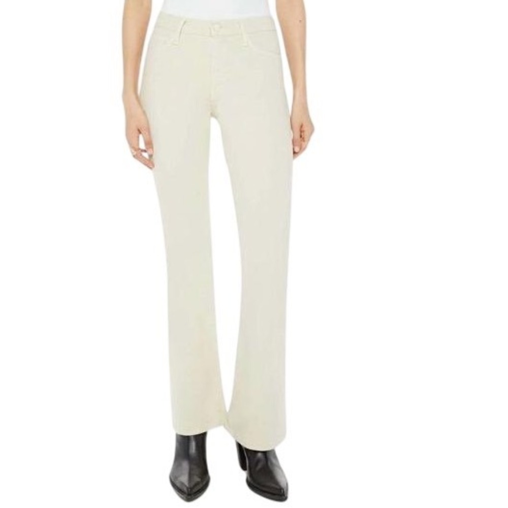 MOTHER Women's Boot Cut Pants in Cream